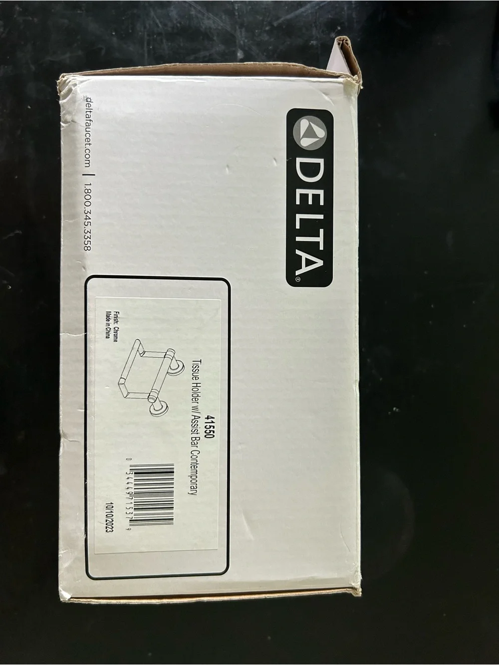 DELTA Chrome Tissue Holder with Assist Bar